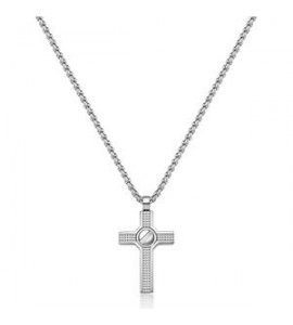 Collana Uomo Gioielli Sagapò Proud in acciaio con croce SPD38