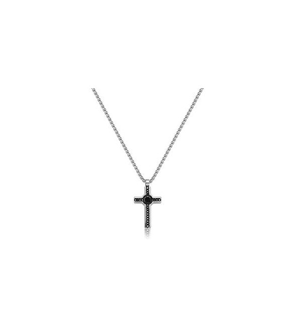 Collana Uomo Gioielli Sagapò Proud in acciaio con croce SPD40