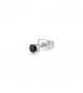 Mono Orecchino Gioielli Sagapò Tricky in acciaio con zircone nero mm 3 STK23
