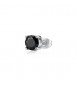 Mono Orecchino Gioielli Sagapò Tricky in acciaio con zircone nero mm 6 STK26