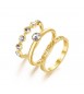 Anello Donna Gioielli Brosway Symphonia in acciaio 316L pvd Oro e cristalli crystal misura 18 bym92d