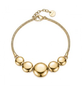 Bracciale Gioielli Brosway Muse in acciaio dorato dischi BUE14
