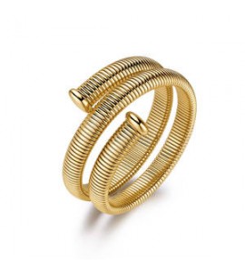 Bracciale rigido Gioielli Brosway Weave in acciaio dorato tubogas BWV12
