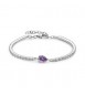 Bracciale semirigido Gioielli Brosway Desideri in acciaio con zirconi ametista bei117