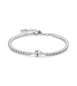 Bracciale semirigido Gioielli Brosway Desideri in acciaio con zirconi bianchi bei115