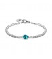 Bracciale semirigido Gioielli Brosway Desideri in acciaio con zirconi verde acqua bei119
