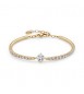 Bracciale semirigido Gioielli Brosway Desideri in acciaio dorato con zirconi bianchi bei114