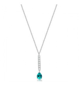 Collana Gioielli Brosway Desideri in acciaio con barretta zirconi paraiba pear BEIN037