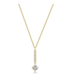 Collana Gioielli Brosway Desideri in acciaio dorato con barretta zirconi BEIN032