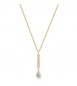 Collana Gioielli Brosway Desideri in acciaio dorato con barretta zirconi pear BEIN034