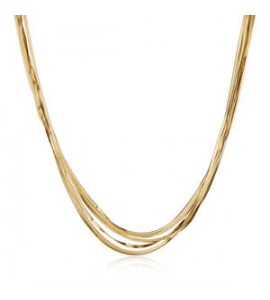 Collana Gioielli Brosway Weave in acciaio dorato multifilo snake BWV04