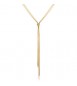 Collana lunga a y Gioielli Brosway Weave in acciaio dorato scorrevole BWV02
