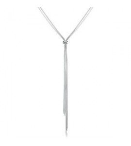 Collana lunga a y Gioielli Brosway Weave in acciaio scorrevole BWV01