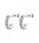 Orecchini Cerchietto Gioielli Brosway Desideri in acciaio con zirconi bianchi mm 11 BEIE042