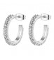 Orecchini Cerchietto Gioielli Brosway Desideri in acciaio con zirconi bianchi mm 20 BEIE044