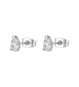 Orecchini Gioielli Brosway Desideri in acciaio con zirconi pear bianchi mm 5 beie037