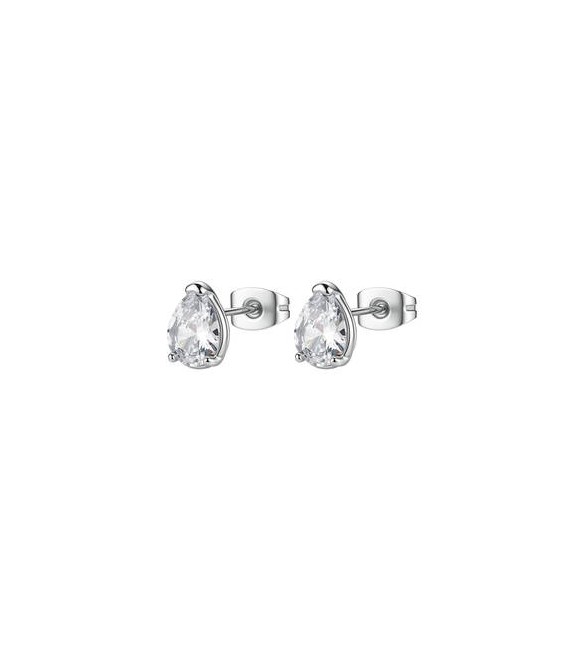 Orecchini Gioielli Brosway Desideri in acciaio con zirconi pear bianchi mm 6 beie041