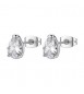 Orecchini Gioielli Brosway Desideri in acciaio con zirconi pear bianchi mm 6 beie041