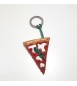 Portachiavi Keychain in cuoio La Cuoieria Made in Italy Pizza p366